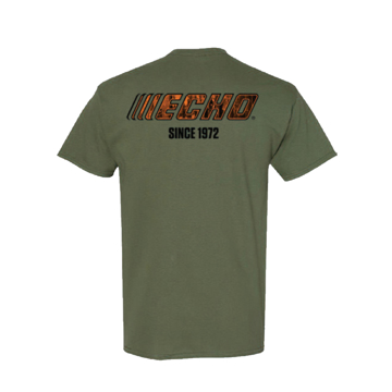 Miltary Green ECHO Tee Front Image on white background