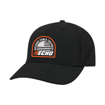 ECHO Flag Patch Performance Cap Front Image on white background